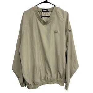 Ashworth Mens Beige Windbreaker Pullover Jacket Sz XL